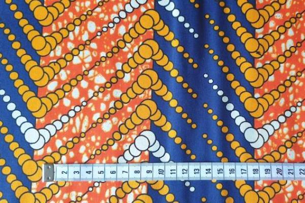 ORANGE STRIPES Waxprint Stoff